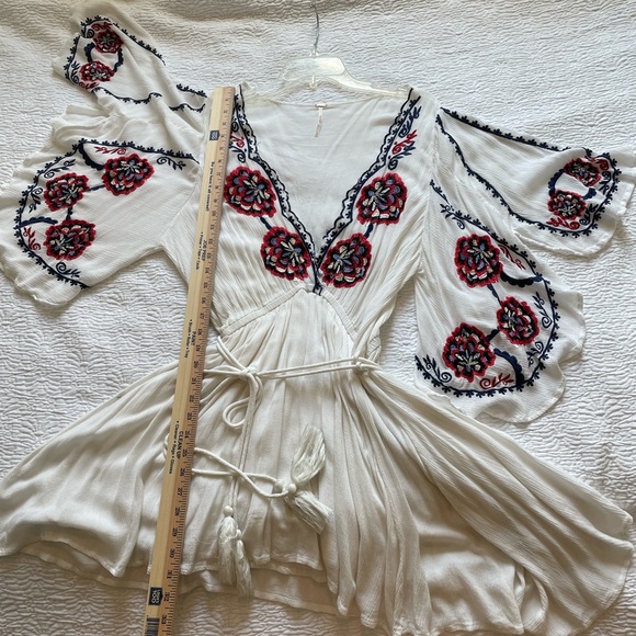 Free People Embroidered Mini Dress, Size Medium - Picture 6 of 10